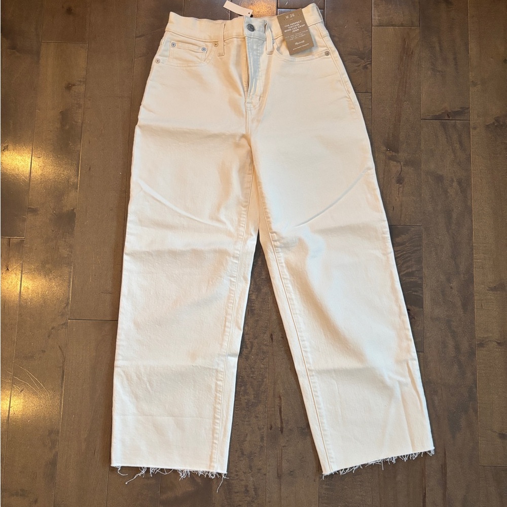 Madewell Women's Off-White Straight Leg Jeans
